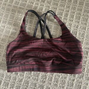 Lululemon Energy Sports Bra - Black and Red/pink